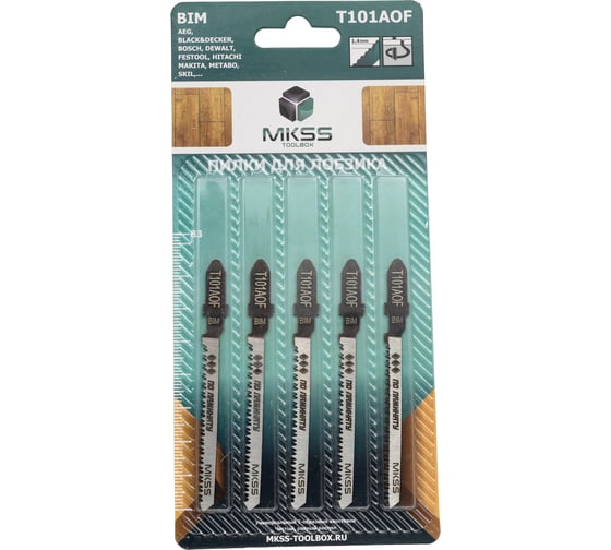 Пилки для электролобзика по ламинату MKSS Toolbox MK0911 Т101AOF MKSS MK09112101
