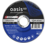 Диск шлифовальный OASIS Pro 125x6х22 мм, 5 шт в упак 102060300001