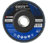 Лепестковый шлифовальный диск OASIS Pro 125x22 мм, P120, 10 шт в упак 102060500004