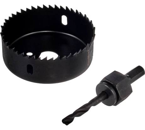 Кольцевая пила HCS по дереву РемоКолор 76 мм, сверло 6 мм, держатель 35-7-676