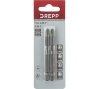 Набор бит GREPP PH2, PZ2x25, PH2, PZ2x50 мм (4шт) 11707