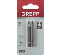 Набор бит GREPP PH1x50 мм, сталь S2, (2шт) 11689