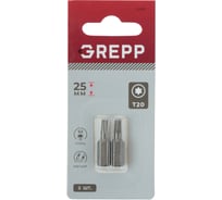 Набор бит GREPP T20x25 мм, сталь S2, (2шт) 11685
