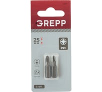 Набор бит GREPP PZ1x25 мм, сталь S2, (2шт) 11677