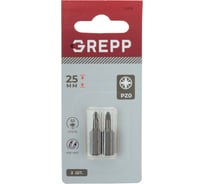 Набор бит GREPP PZ0x25 мм, сталь S2, (2шт) 11676
