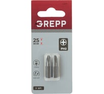 Набор бит GREPP PH2x25 мм, сталь S2, (2шт) 11674