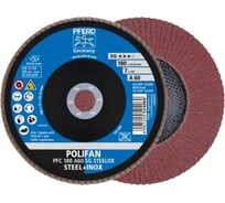 Круг шлифовальный лепестковый PFERD PFC 180 A60 SG STEELOX (167854) 67706185