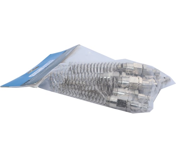 БРС KraftWell папа, c пружиной для шланга 8x12 мм, 10 шт KRW-QCS0812M-10