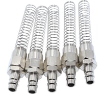 БРС KraftWell папа, c пружиной для шланга 10x15 мм, 5 шт KRW-QCS1014M-5