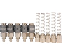 БРС KraftWell мама c пружиной для шланга 8x12 мм, 5 шт KRW-QCS0812F-5