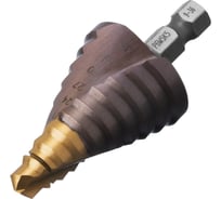 Сверло ступенчатое Denzel 9-12-15-18-21-24-27-30-33-36 мм, Р6М5К5, 6-гр. хвостовик 723615