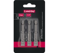 Набор головок для шестигранных саморезов SMARTBUY 3 шт, 8 мм, шестигр.хвостовик 1/4" hex, 40Х, tools SBT-SSE-814