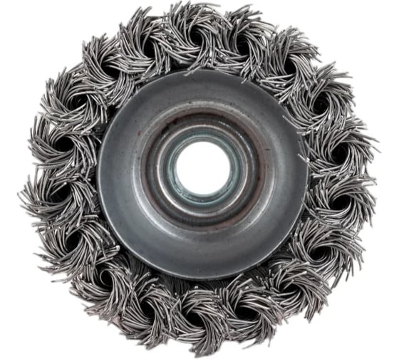 Щетка-чашка по металлу для УШМ SAMGRUPP 65 мм, М14, крученая, Inox, 100 шт SAMC-030200065-100
