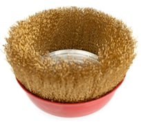 Щетка-чашка по металлу для УШМ SAMGRUPP 150 мм, М14, латунная, 24 шт SAMC-030300150-24