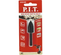 Шарошка стальная по дереву P.I.T. 13x28 мм, хвостовик 6 мм APLS13-013G