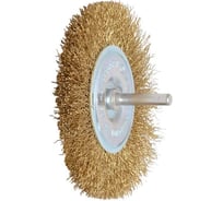 Щетка плоская для дрели Hardcore 100 мм, латунированная волнистая проволока 242100