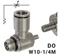 Пневмодроссель без обратного клапана PI TOOLS регулировка отверткой, цанга 10-1/4М, артикул 8919