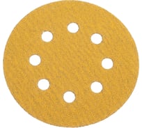 Шлифовальный круг Vitatools 125 мм Р60, 8 отверстий, желтый G-125-P60-8