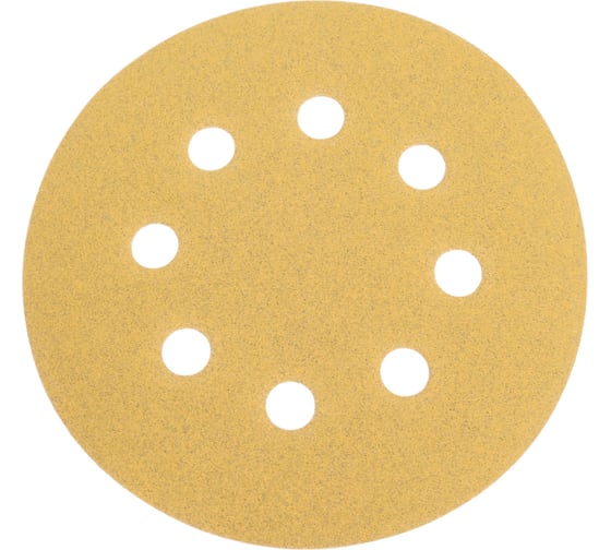 Шлифовальный круг Vitatools 125 мм Р120, 8 отверстий, желтый G-125-P120-8 1