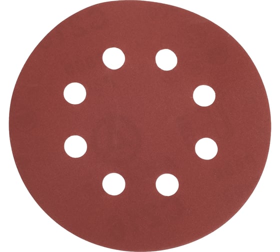 Шлифовальный круг Vitatools 125мм, P800, 8 отверстий, красный R-125-P800-8