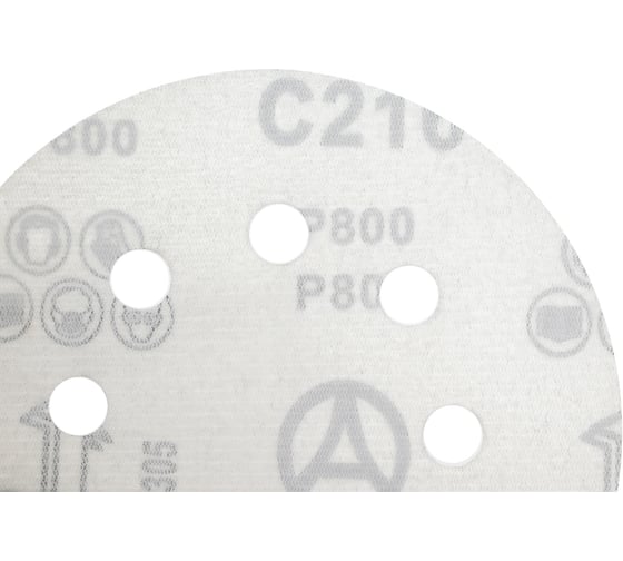 Шлифовальный круг Vitatools 125мм, P800, 8 отверстий, красный R-125-P800-8