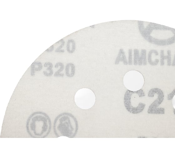Шлифовальный круг Vitatools 125мм, P320, 8 отверстий, красный R-125-P320-8