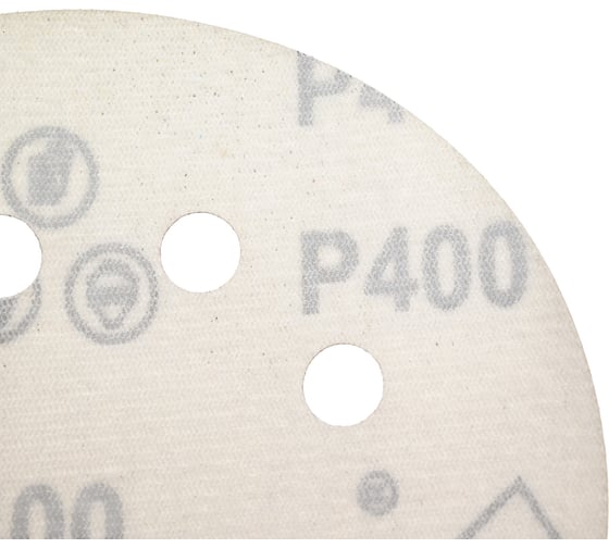 Шлифовальный круг Vitatools 125мм, P400, 8 отверстий, красный R-125-P400-8