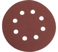 Шлифовальный круг Vitatools 125мм, P180, 8 отверстий, красный R-125-P180-8