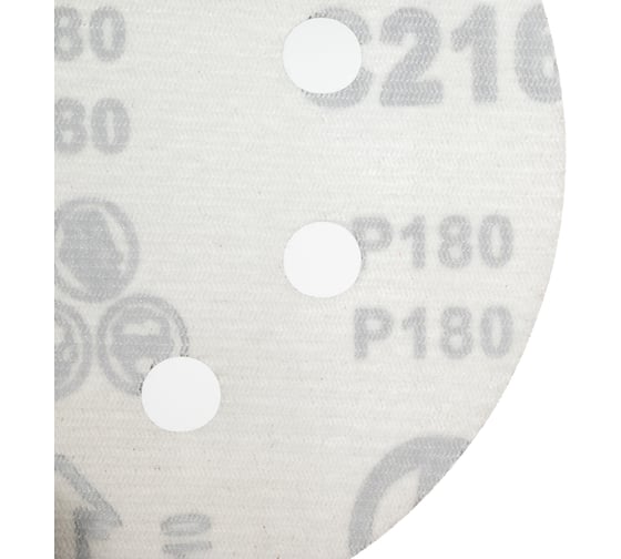 Шлифовальный круг Vitatools 125мм, P180, 8 отверстий, красный R-125-P180-8