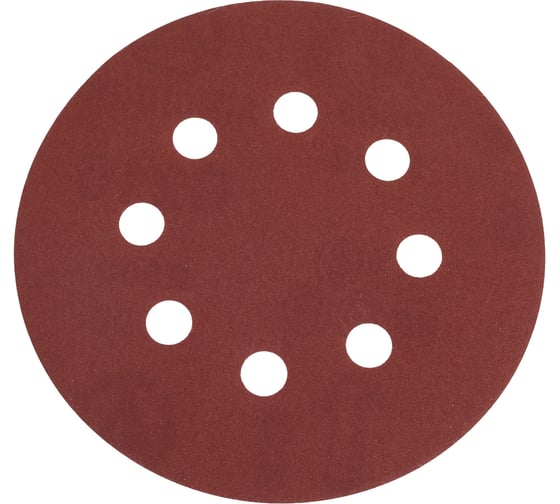Шлифовальный круг Vitatools 125мм, P600, 8 отверстий, красный R-125-P600-8