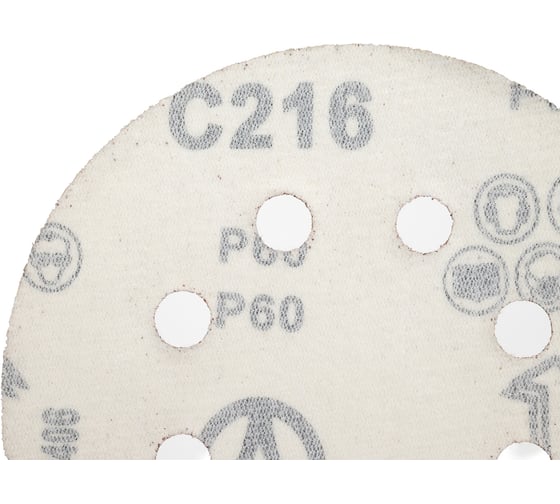 Шлифовальный круг Vitatools 125мм, P60, 8 отверстий, красный R-125-P60-8