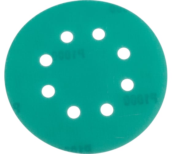 Шлифовальный круг Vitatools 125 мм, P1000, 8 отверстий, зеленый GR-125P1000-8 GR-125-P1000-8 1