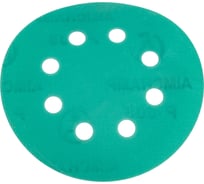 Шлифовальный круг Vitatools 125 мм, P600, 8 отверстий, зеленый GR-125-P600-8