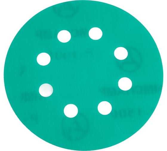 Шлифовальный круг Vitatools 125 мм, P1500, 8 отверстий, зеленый GR-125-P1500-8 1