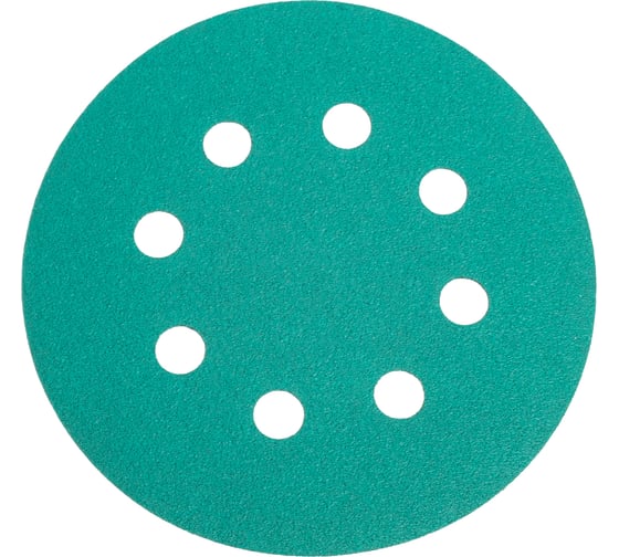 Шлифовальный круг Vitatools 125 мм, P80, 8 отверстий, зеленый GR-125-P80-8 1