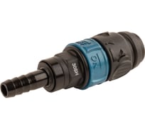 Композитное пневматическое быстроразъемное соединение WIEDERKRAFT с предохранителем, елочка 3/8 WDK-830SHS