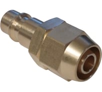 Штуцер быстроразьемного соединения WIEDERKRAFT под шланг с обжимной гайкой 8х12 мм; латунь WDK-30PPB