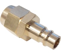 Штуцер быстроразьемного соединения WIEDERKRAFT под шланг с обжимной гайкой 10х14 мм; латунь WDK-40PPB