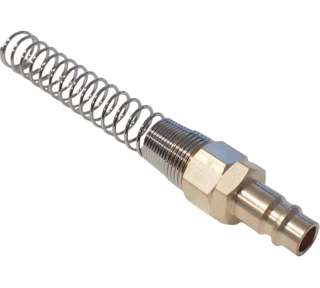 Штуцер быстроразъемного соединения с пружиной WIEDERKRAFT 8x12 мм, латунь WDK-S30PPB