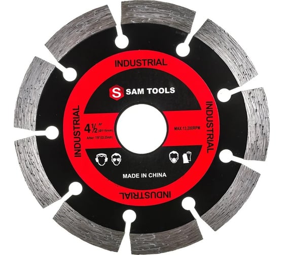 Диск отрезной по бетону алмазный SAMGRUPP Segment 115 мм, 25 шт SAMC-018001115-25