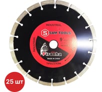 Диск алмазный отрезной по бетону сегментный SAMGRUPP PIRANHA 230x10Нх22.23 мм, 25 шт SAMC-018003230-25