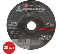 Диск шлифовальный по металлу SAMGRUPP АРМАТА 125x6.0x22.23 T27 A24R BF, 25 шт SAMC-021112560-25