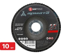 Круг лепестковый торцевой (КЛТ) по металлу SAMGRUPP АРМАТА 125x22.23 (T29 A60), 10 шт SAMC-0321125060-10