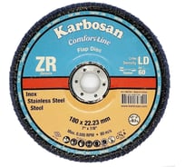 Круг лепестковый КЛТ Karbosan Comfort Line ZR LD Flap Конический 180x22 мм/Р60 INOX (10шт) KAR-982740-10