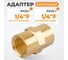 Адаптер WIEDERKRAFT резьба 1/4-1/4 PT, F-F (внутренний), латунь WDK-214FB 2