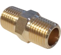 Адаптер WIEDERKRAFT резьба 1/4-1/4 PT, M-M (внешняя), латунь WDK-214MB