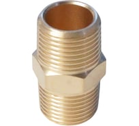 Адаптер WIEDERKRAFT резьба 3/8-3/8 PT, M-M (внешняя), латунь WDK-238MB