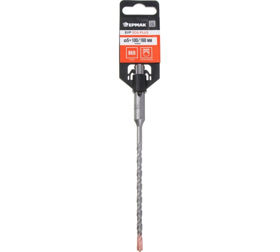 Бур 4-х гранный ЕРМАК SDS-plus 5x100/160 мм 654-165