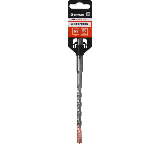 Бур 4-х гранный ЕРМАК SDS-plus 8x100/160мм 654-186