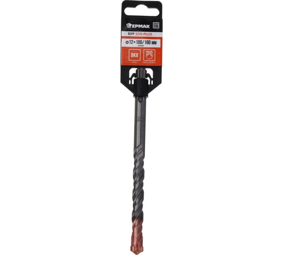 Бур 4-х гранный ЕРМАК SDS-plus 12x100/160 мм 654-173